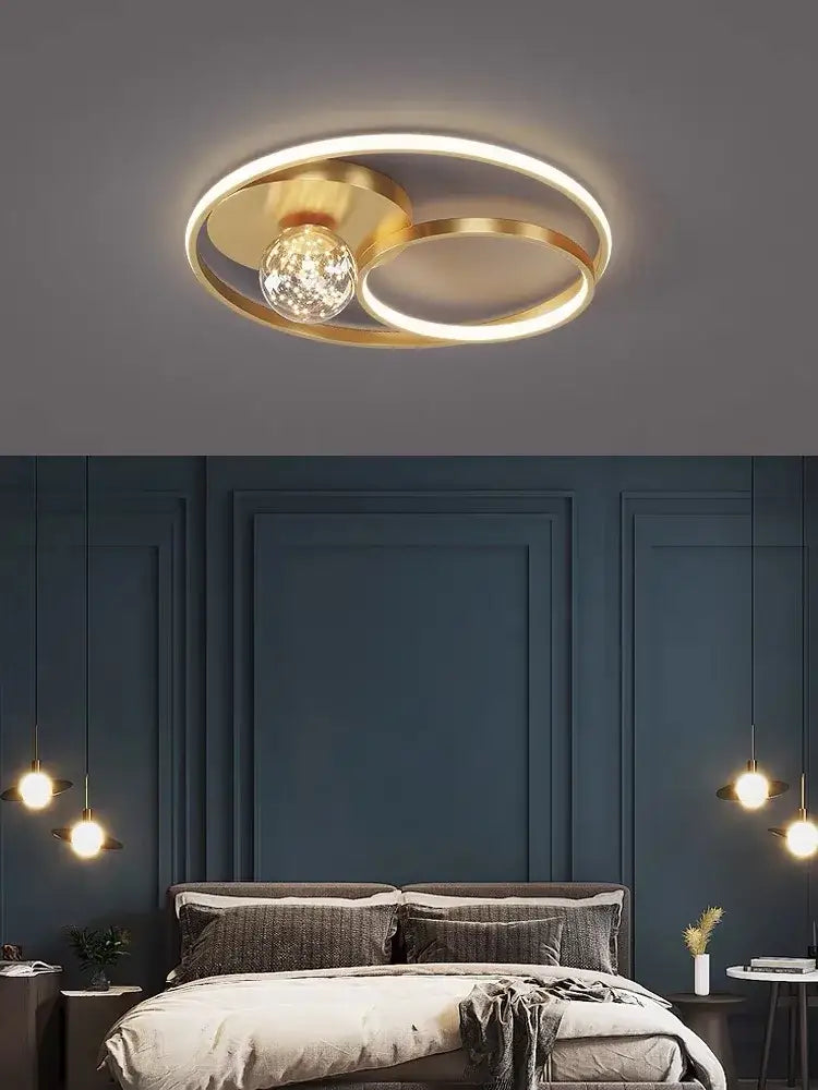 Modern black & chrome gypsophila chandelier living room led light