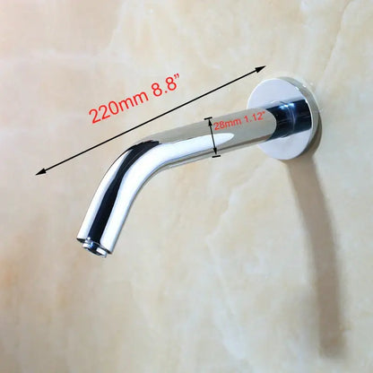 Modern black chrome sensor bathroom sink faucet wall mount