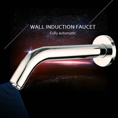Modern black chrome sensor bathroom sink faucet wall mount