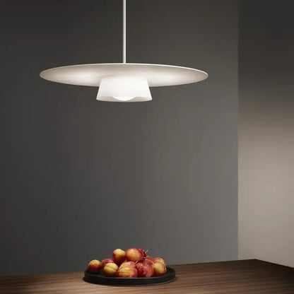 Modern black circular coffee shop pendant light with frosted glass shade for dining room