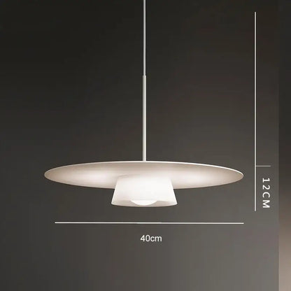Modern black circular coffee shop pendant light with frosted glass shade for dining room