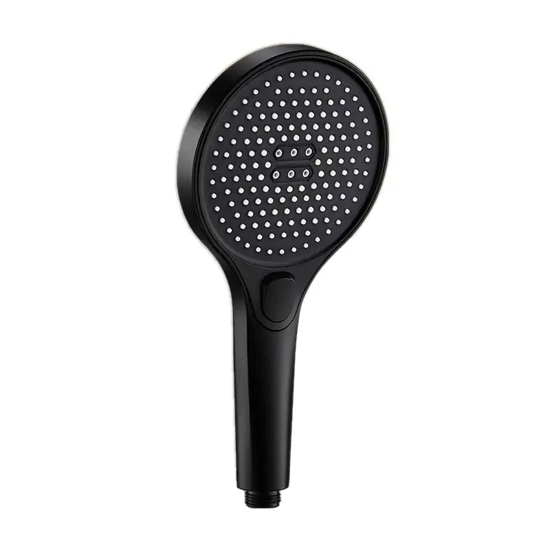 Modern black circular high pressure shower head bathroom three modes