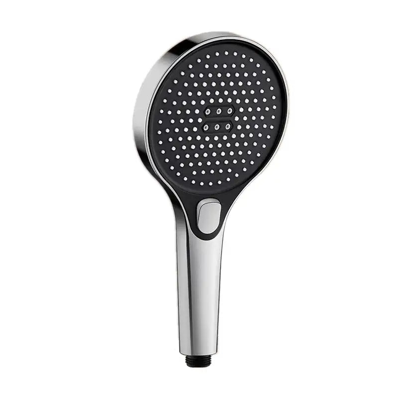 Modern black circular high pressure shower head bathroom three modes