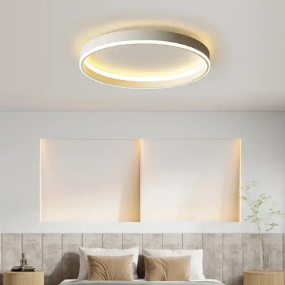 Modern black circular led ceiling light for living room decor