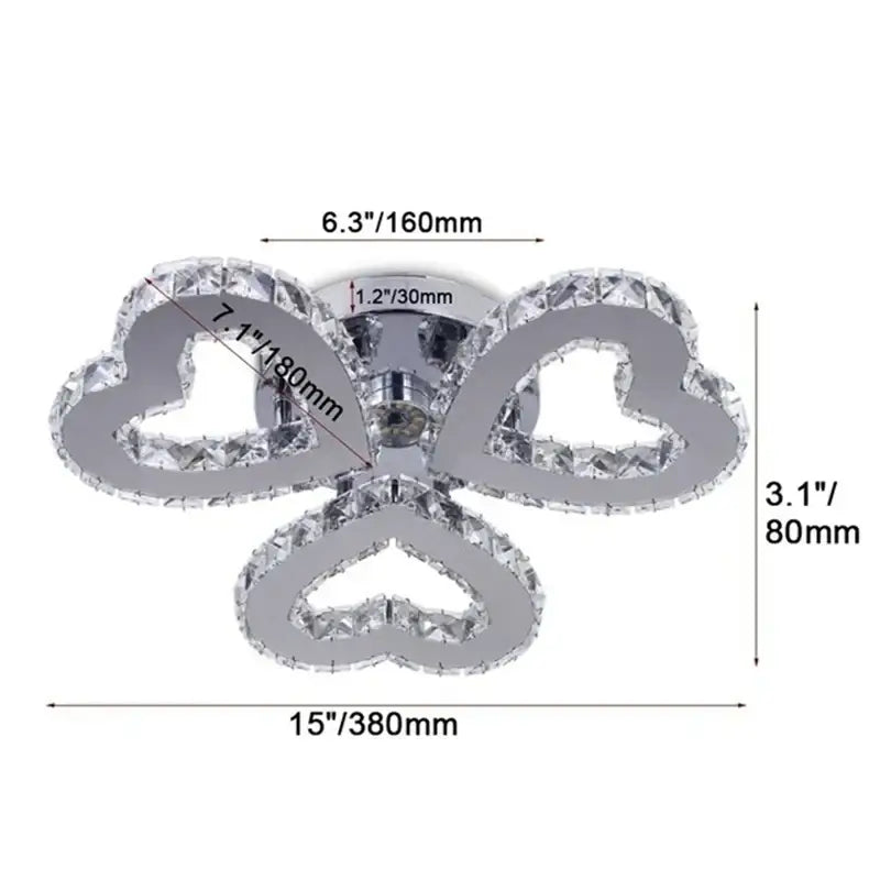 Modern black & clear crystal led ceiling chandelier living room light