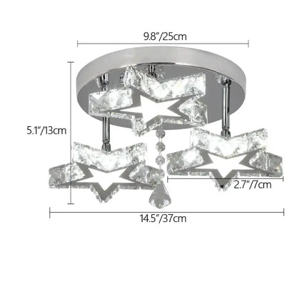 Modern black & clear crystal led ceiling chandelier living room light