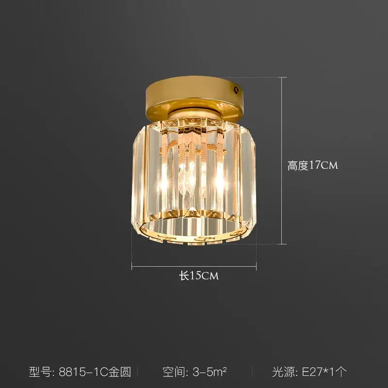 Modern black & clear crystal led ceiling light bedroom chandelier