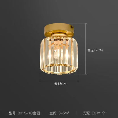 Modern black & clear crystal led ceiling light bedroom chandelier