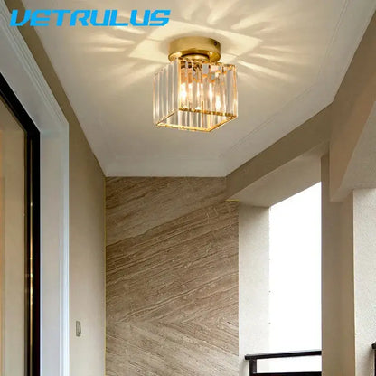 Modern black & clear crystal led ceiling light bedroom chandelier