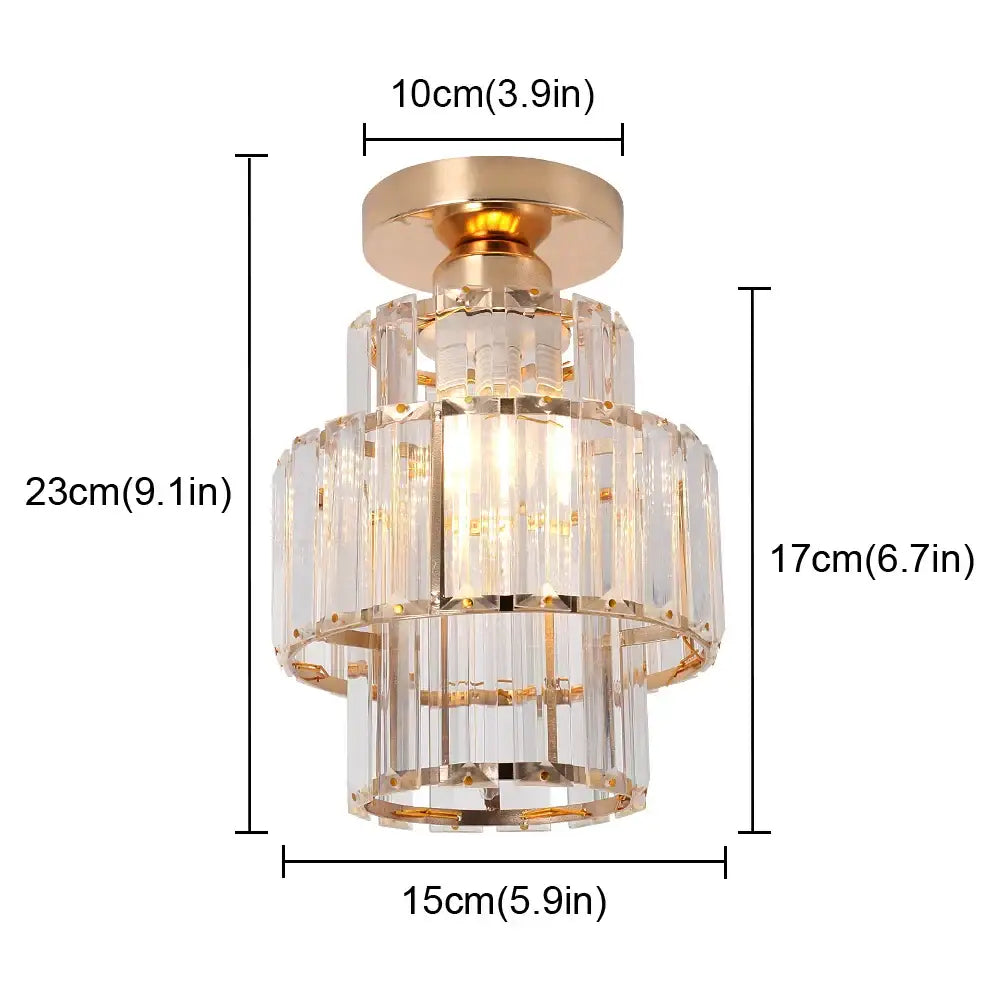 Modern black & clear crystal led ceiling light bedroom chandelier