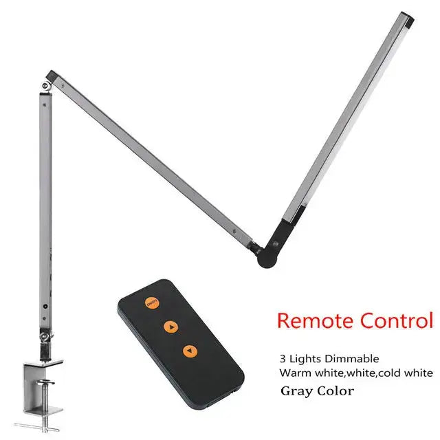 Modern black clip led desk lamp office reading light