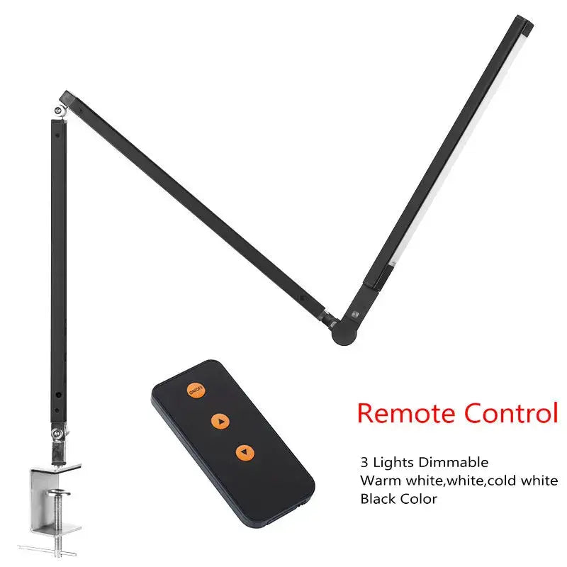 Modern black clip led desk lamp office reading light