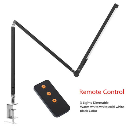 Modern black clip led desk lamp office reading light