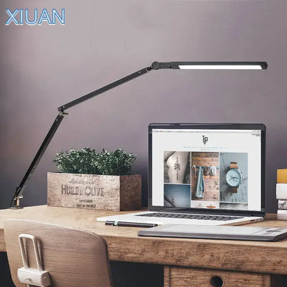 Modern black clip led desk lamp office reading light