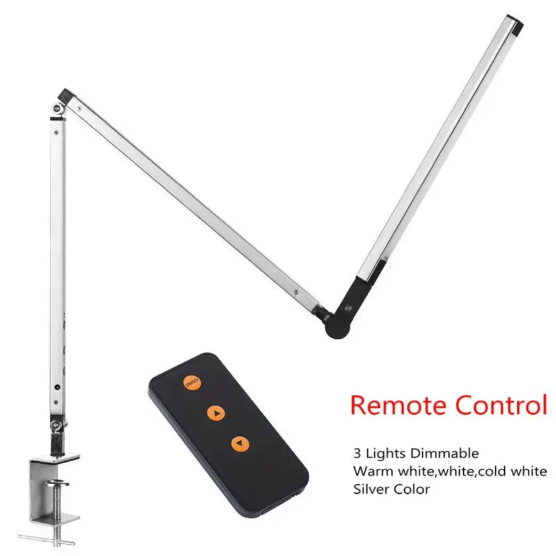 Modern black clip led desk lamp office reading light