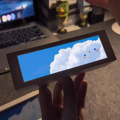 Modern black cloud night light digital display bedroom decor