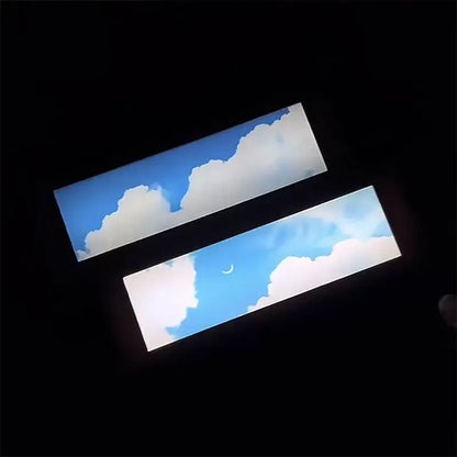 Modern black cloud night light digital display bedroom decor