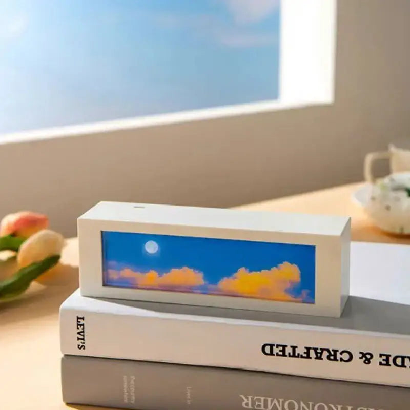 Modern black cloud night light digital display bedroom decor