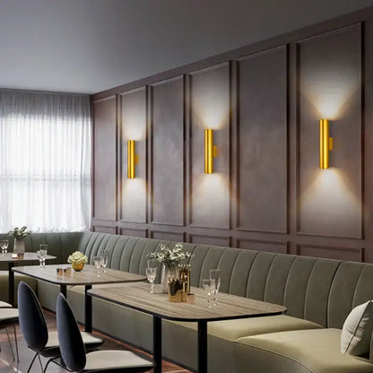 Modern black cob led wall lamp bedroom up down sconce
