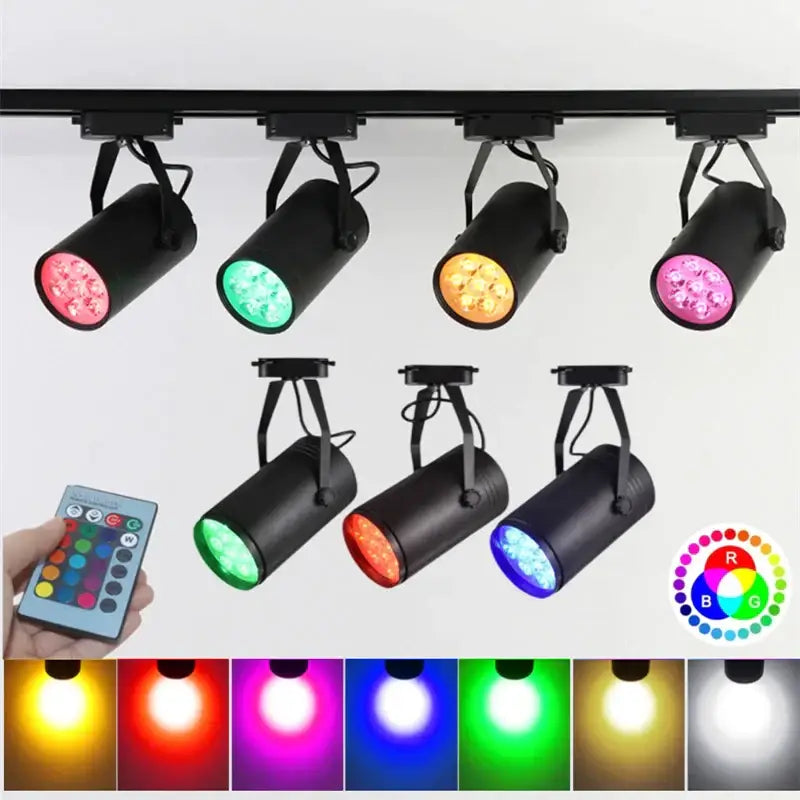 Modern black colorful rgb led track lights for ktv stage decoration