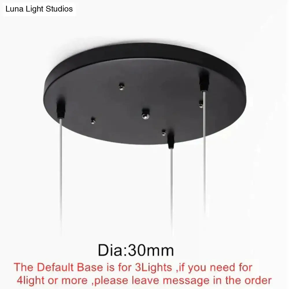 Modern black conical led pendant lamp for kitchen island