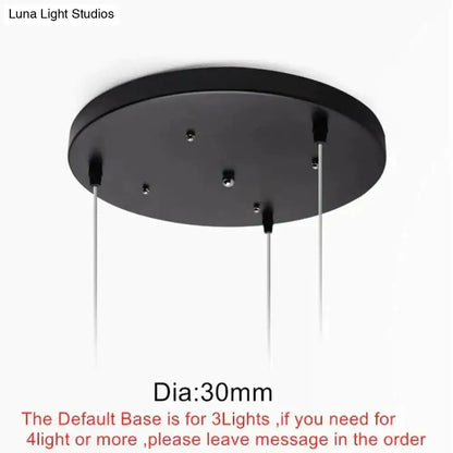 Modern black conical led pendant lamp for kitchen island