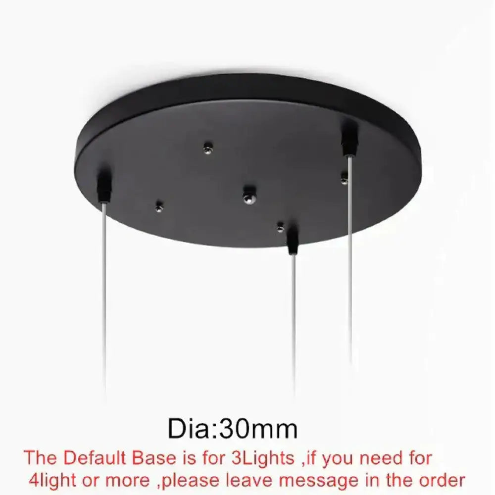 Modern black conical led pendant lamp for kitchen island