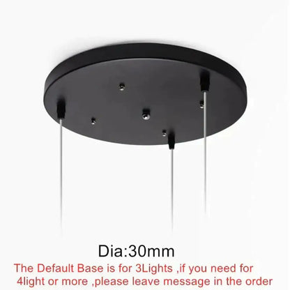 Modern black conical led pendant lamp for kitchen island