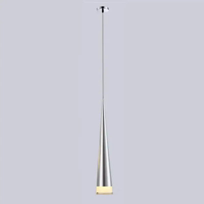 Modern black conical led pendant lamp for kitchen island