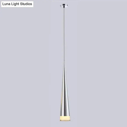 Modern black conical led pendant lamp for kitchen island