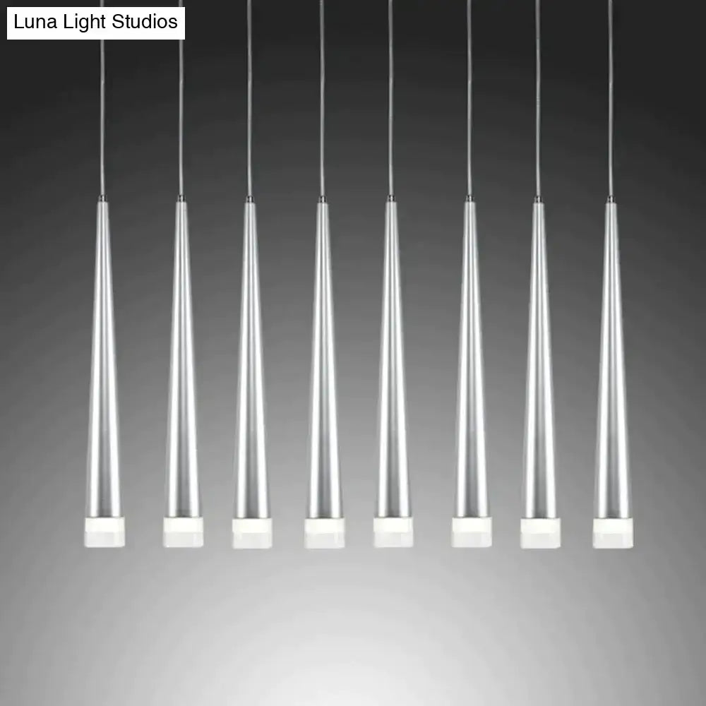 Modern black conical led pendant lamp for kitchen island