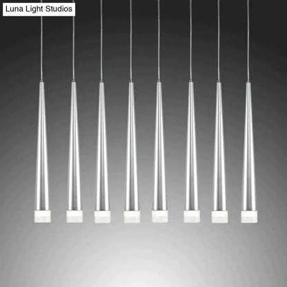Modern black conical led pendant lamp for kitchen island