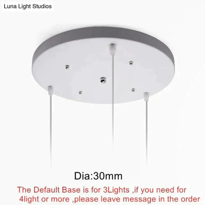 Modern black conical led pendant lamp for kitchen island