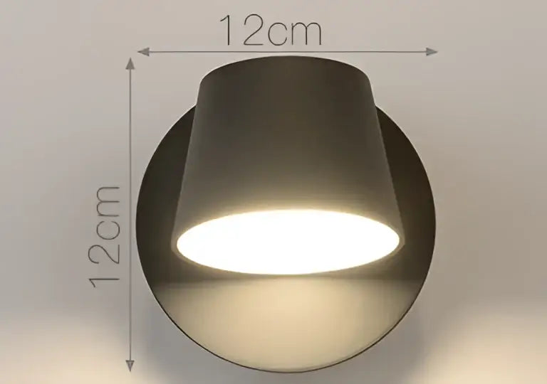 Modern black conical led wall lamp – bedroom reading light