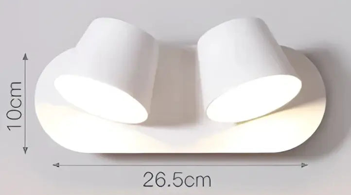 Modern black conical led wall lamp – bedroom reading light