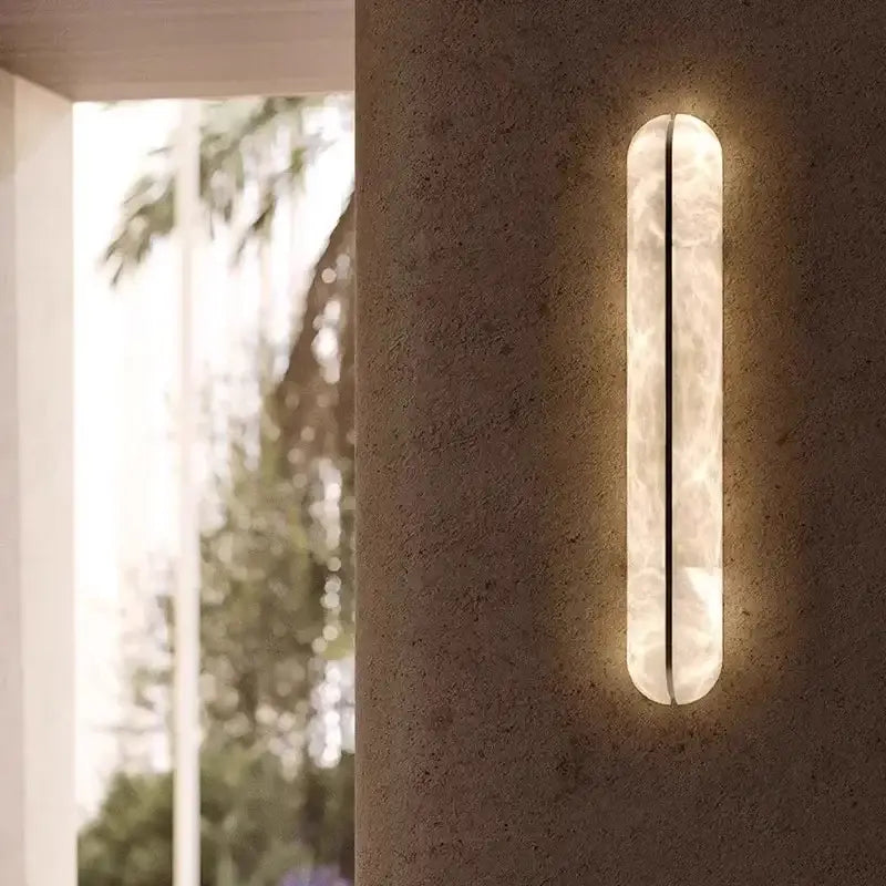 Modern black copper marble led wall light for living room