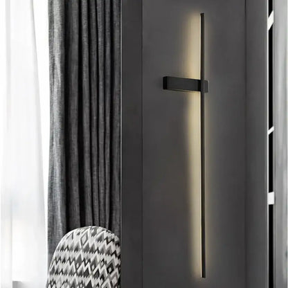 Modern black copper wall lamp bedroom minimalist sconce