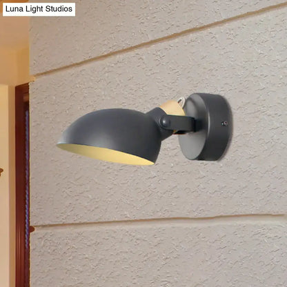 Modern black & cream adjustable wall sconce light bedroom lamp