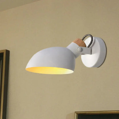 Modern black & cream adjustable wall sconce light bedroom lamp