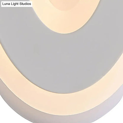 Modern black & cream oval led wall lamp bedroom light type