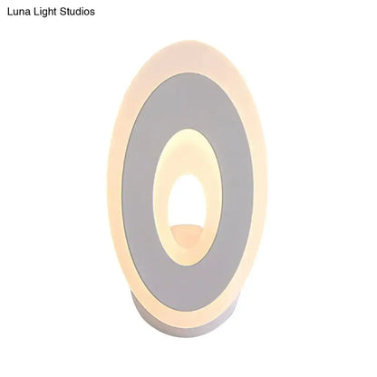 Modern black & cream oval led wall lamp bedroom light type