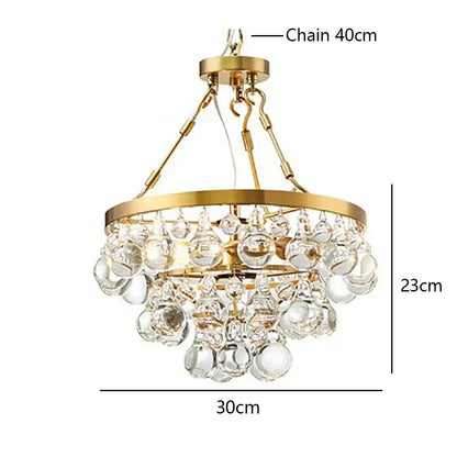 Modern black crystal bead chandelier dining room tiered light glass