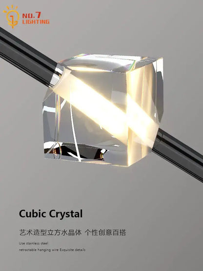 Modern black crystal bedroom pendant lights