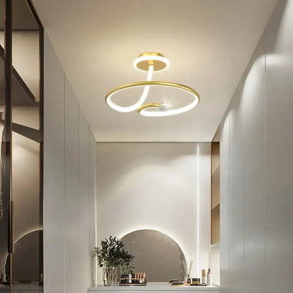 Modern black crystal chandelier living room white led ring light