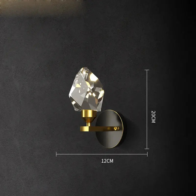 Modern black crystal copper led chandelier dining room pendant light