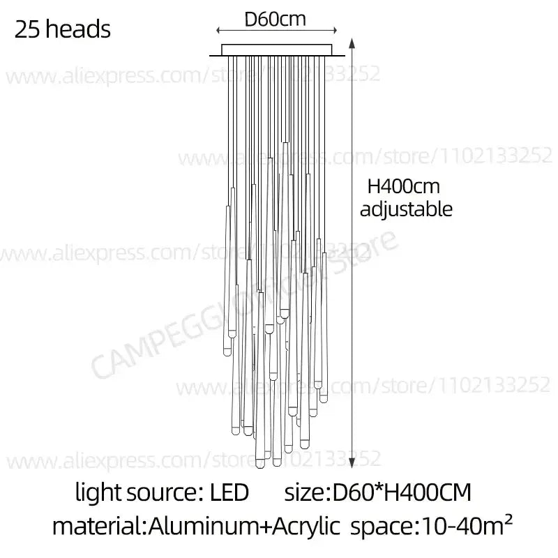 Modern black crystal led chandelier dining room pendant light