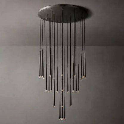 Modern black crystal led chandelier dining room pendant light