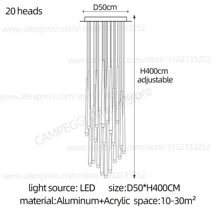 Modern black crystal led chandelier dining room pendant light