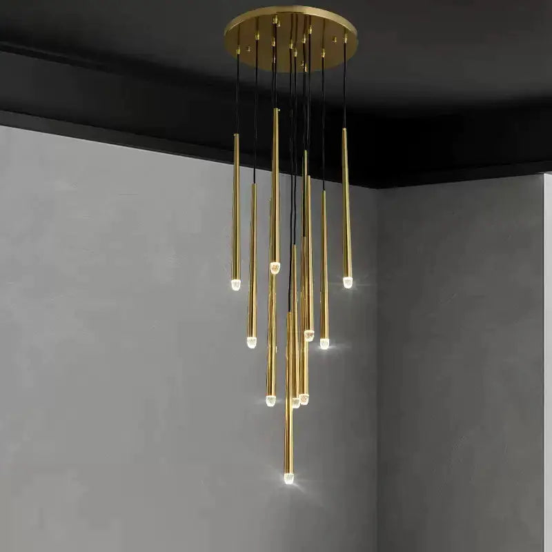 Modern black crystal led chandelier dining room pendant light