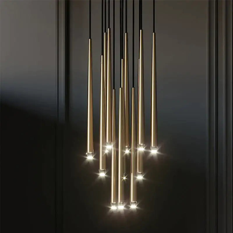 Modern black crystal led chandelier dining room pendant light